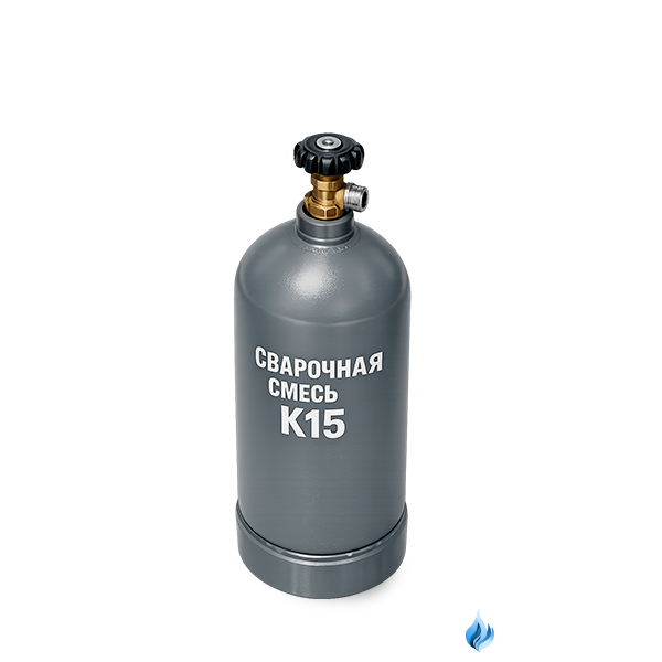 Сварочная смесь К15 , заправка баллона газовой смесью 10л