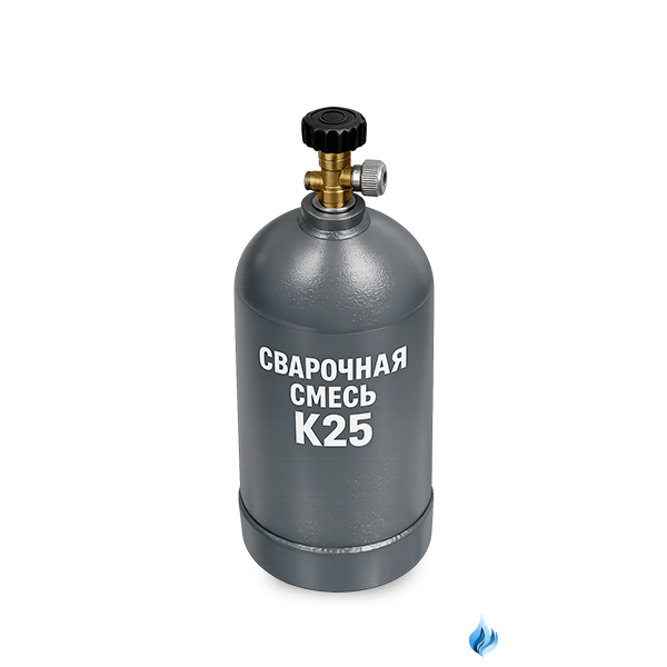Сварочная смесь К25 , заправка баллона газовой смесью 10л